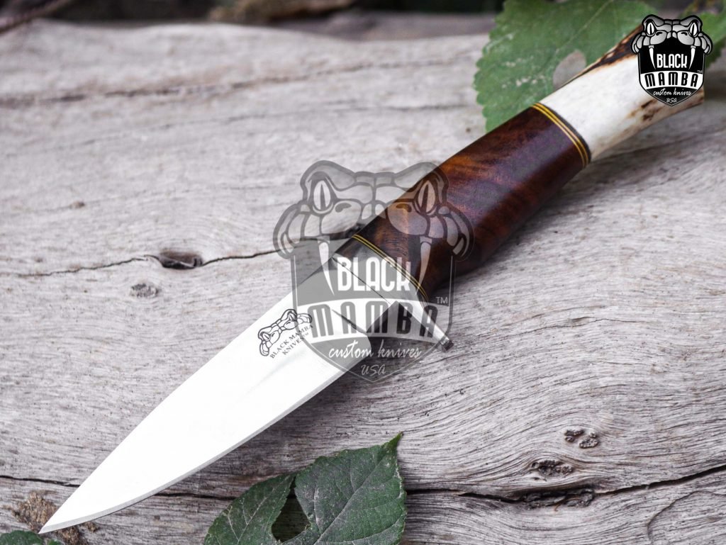 Bmk-UL-32 Black Bird Handmade Stag handle Hunting Knife 5.5 inches Stainless Steel Blade Made in USA - Image 8