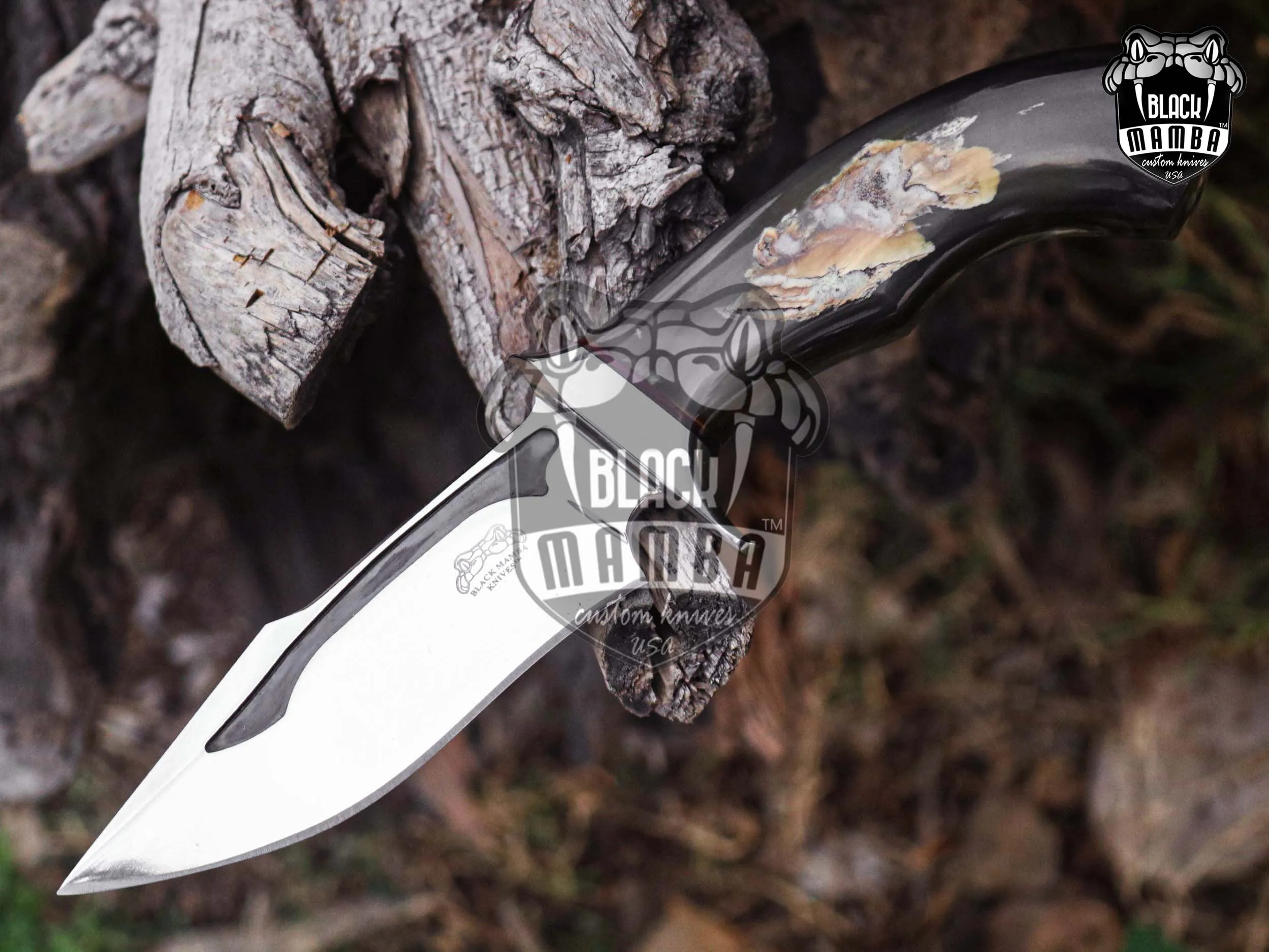 Bmk-UL-25 Rhino High End Luxury Handmade Stainless Steel Hunting Knife 5 inches Blade Made in USA - Image 8