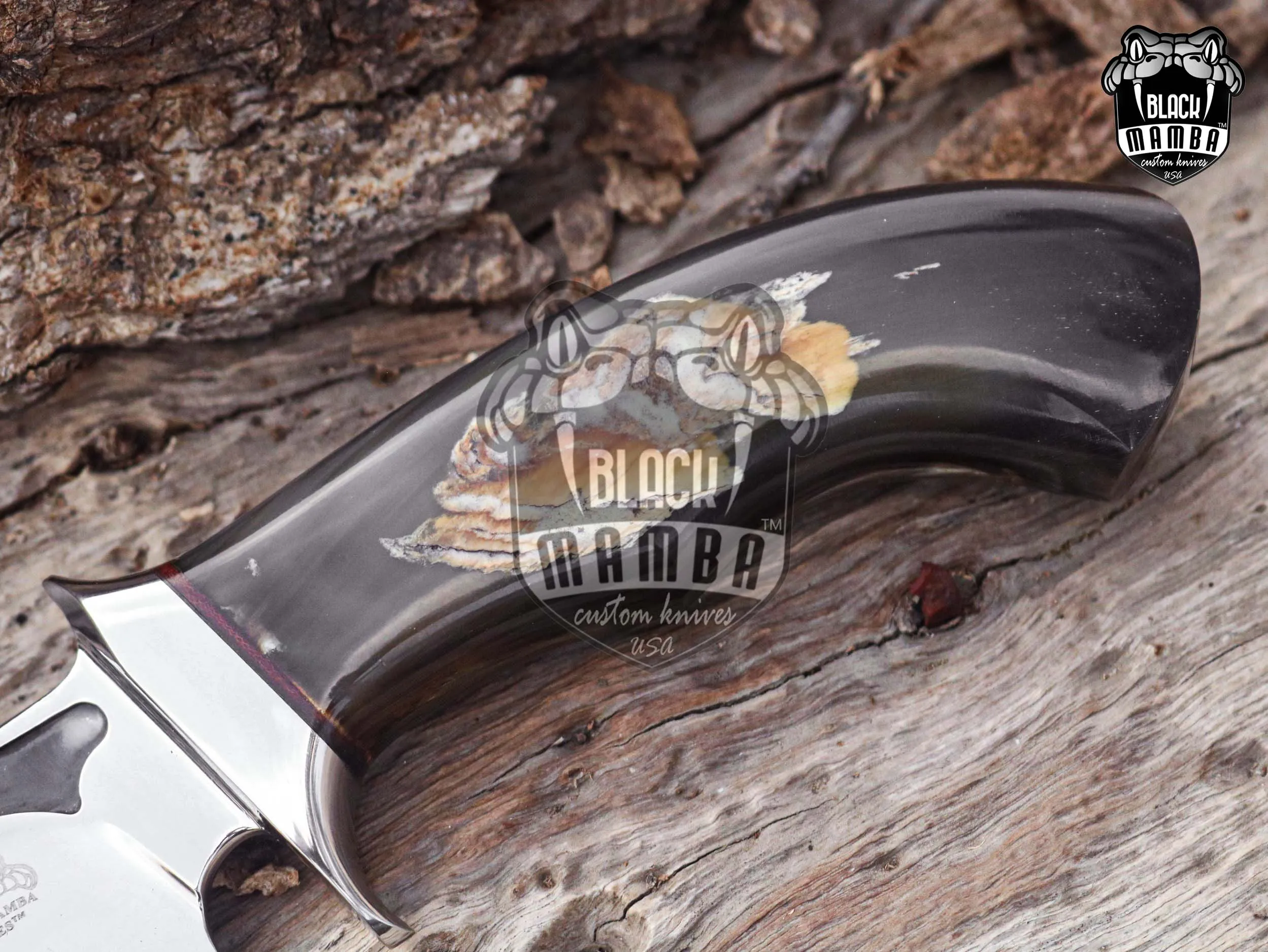 Bmk-UL-25 Rhino High End Luxury Handmade Stainless Steel Hunting Knife 5 inches Blade Made in USA - Image 11