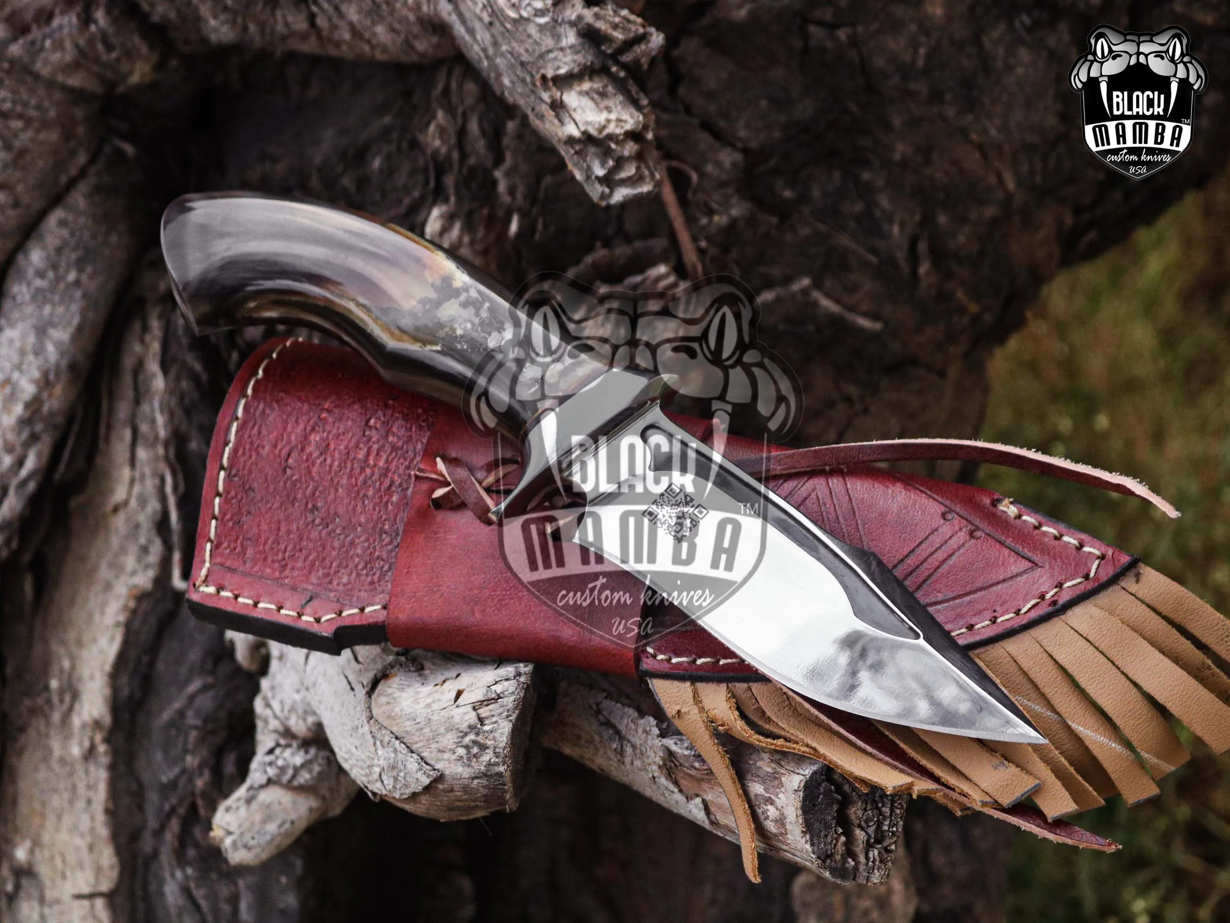Bmk-UL-25 Rhino High End Luxury Handmade Stainless Steel Hunting Knife 5 inches Blade Made in USA - Image 5