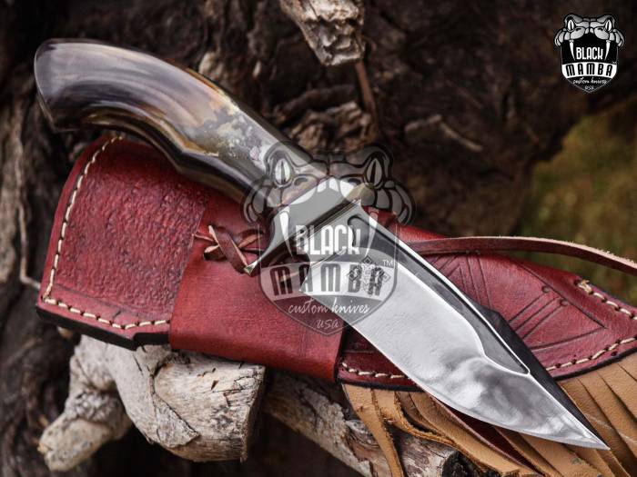 Bmk-UL-25 Rhino High End Luxury Handmade Stainless Steel Hunting Knife 5 inches Blade Made in USA