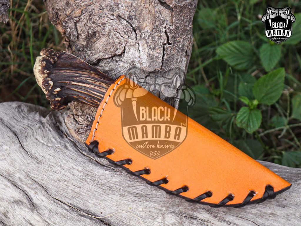 Bmk-UL-26 Gold Antler Luxury Handmade Stainless Steel Hunting Knife 3 inches Blade Made in USA - Image 2