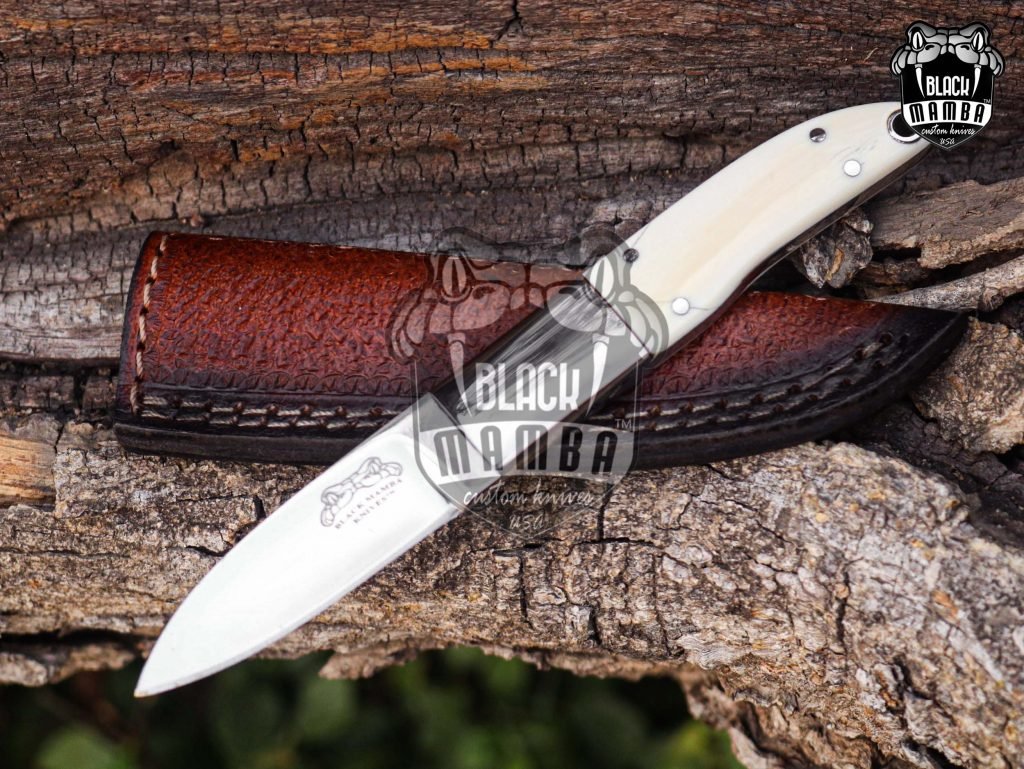 Bmk-UL-27 Mink Knife Handmade Stainless Steel Hunting Knife 3 inches Blade Made in USA - Image 3