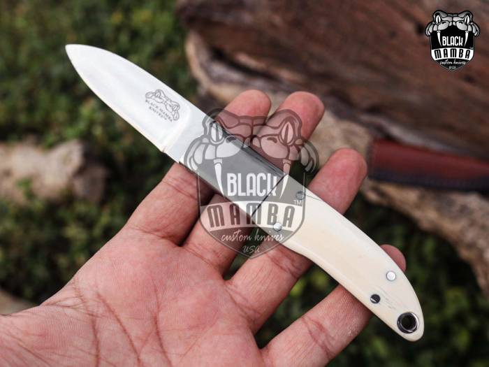 Bmk-UL-27 Mink Knife Handmade Stainless Steel Hunting Knife 3 inches Blade Made in USA