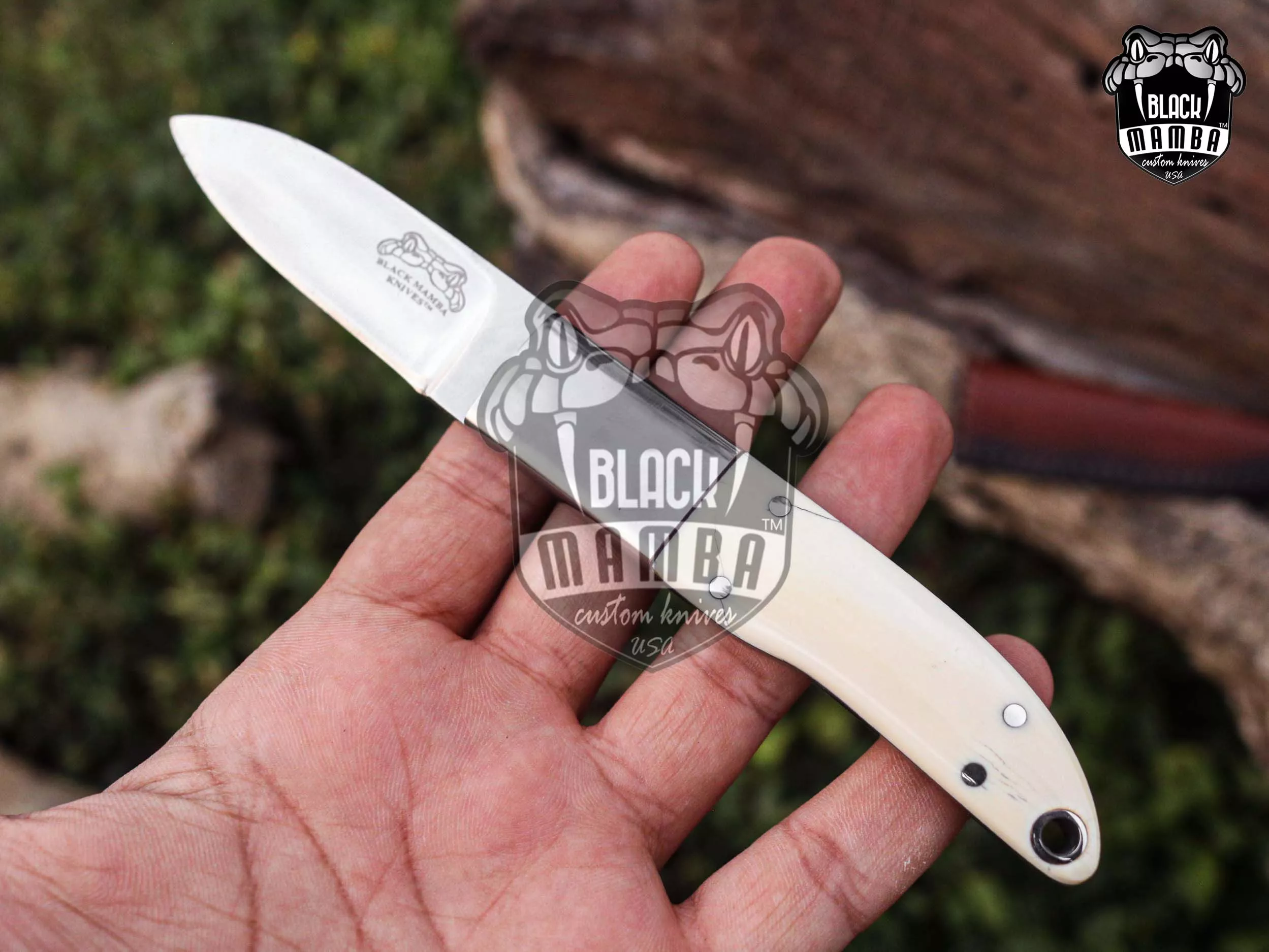 Bmk-UL-27 Mink Knife Handmade Stainless Steel Hunting Knife 3 Inches Blade Made in USA