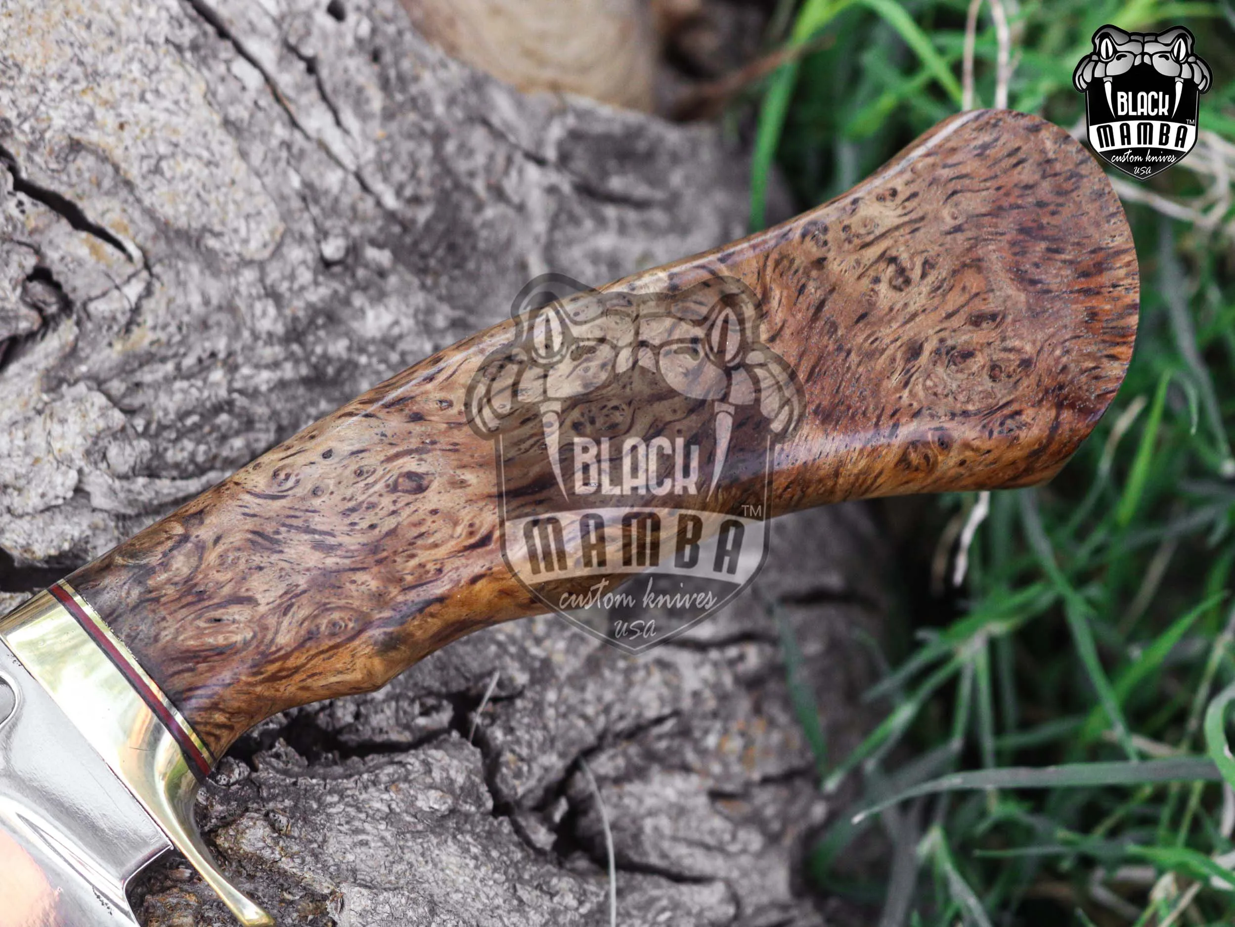 Moose - Damascus Hunting Knife, 10″ Overall - view 5