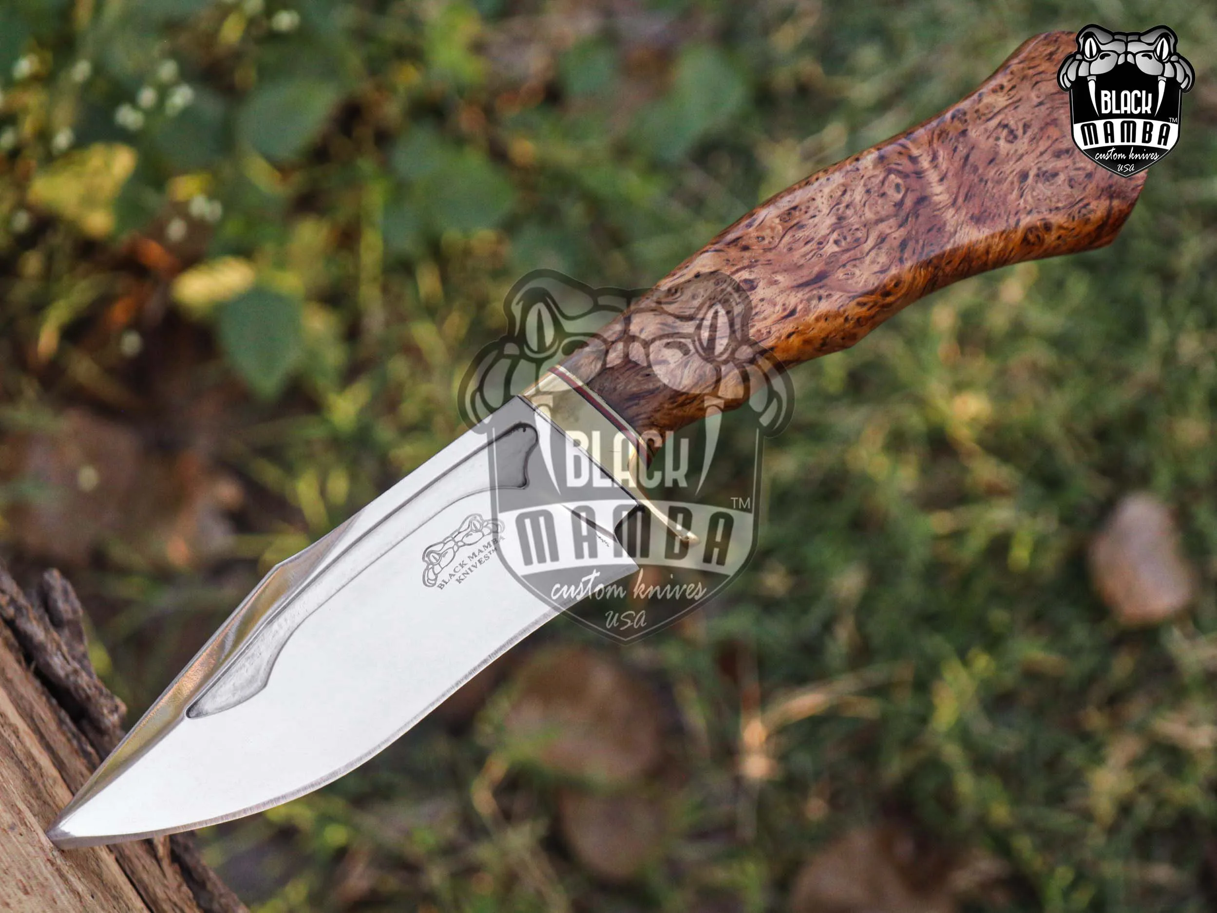 Moose - Damascus Hunting Knife, 10″ Overall - view 4