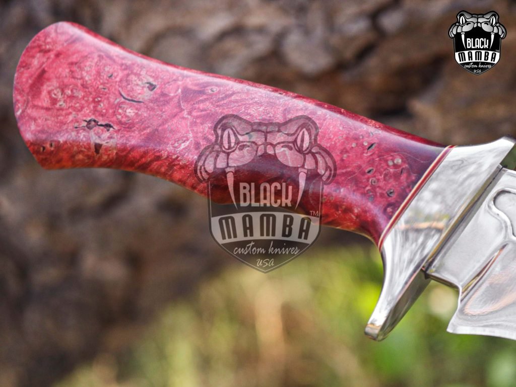 Bmk-UL-29 Red Cardinal High End 5.1 inches Blade Handmade Stainless Steel Hunting Knife Made in USA - Image 6