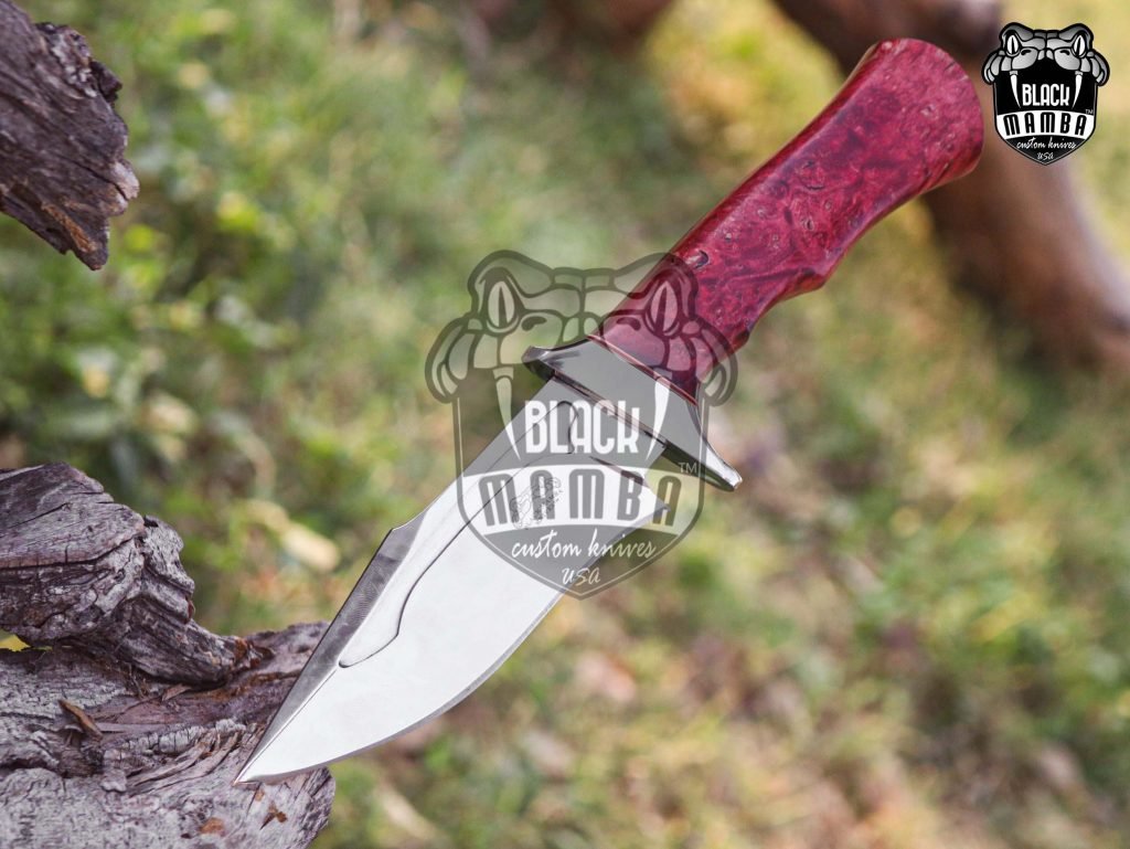Bmk-UL-29 Red Cardinal High End 5.1 inches Blade Handmade Stainless Steel Hunting Knife Made in USA - Image 2