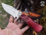Bmk-UL-29 Red Cardinal High End 5.1 inches Blade Handmade Stainless Steel Hunting Knife Made in USA