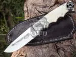 White Bear - Damascus Hunting Knife, 8″ Overall