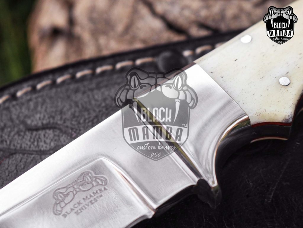 Bmk-UL-30 White Bear High End Handmade Steel Hunting Knife 4.4 inches Blade Made in USA - Image 6
