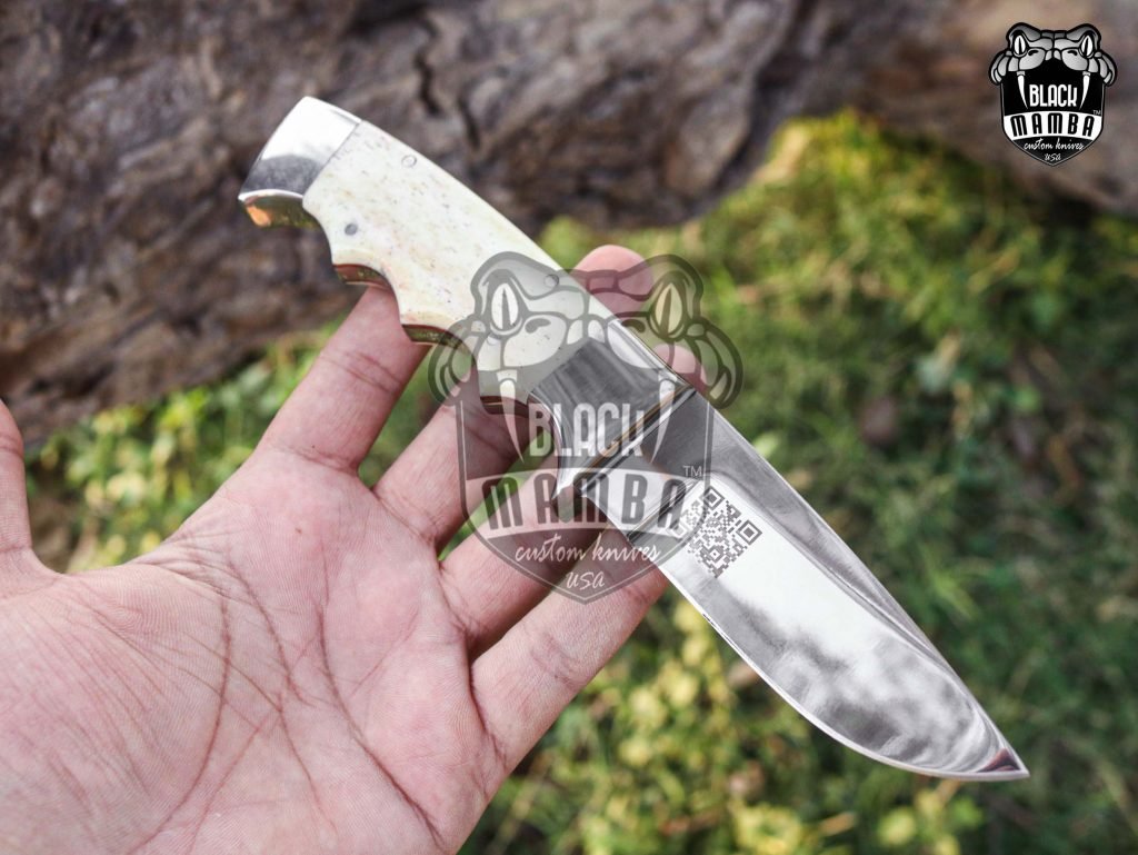 Bmk-UL-30 White Bear High End Handmade Steel Hunting Knife 4.4 inches Blade Made in USA - Image 5