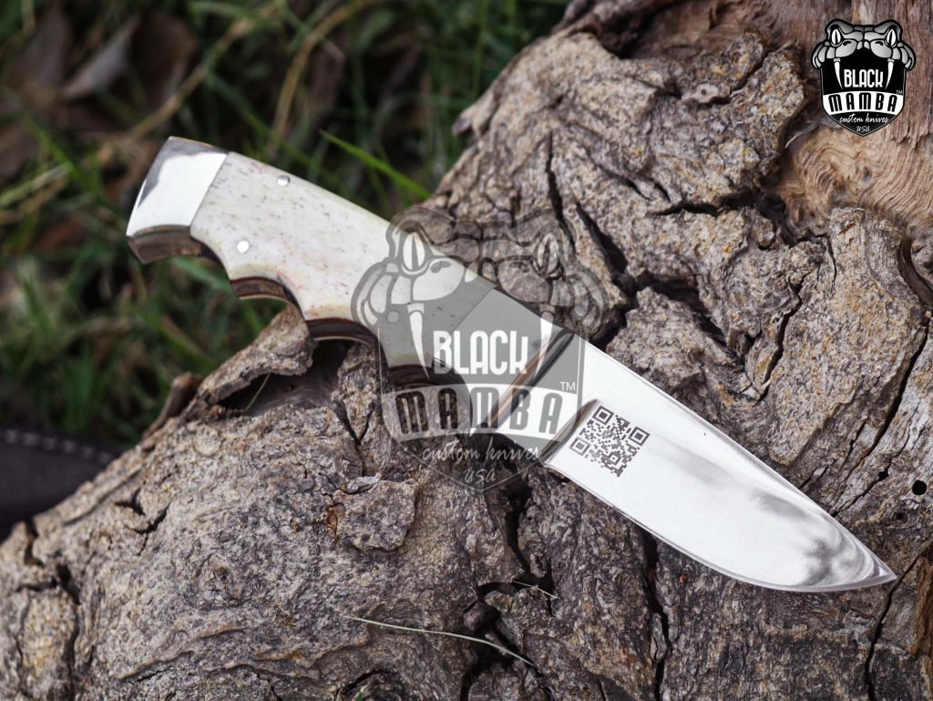 Bmk-UL-30 White Bear High End Handmade Steel Hunting Knife 4.4 inches Blade Made in USA - Image 4
