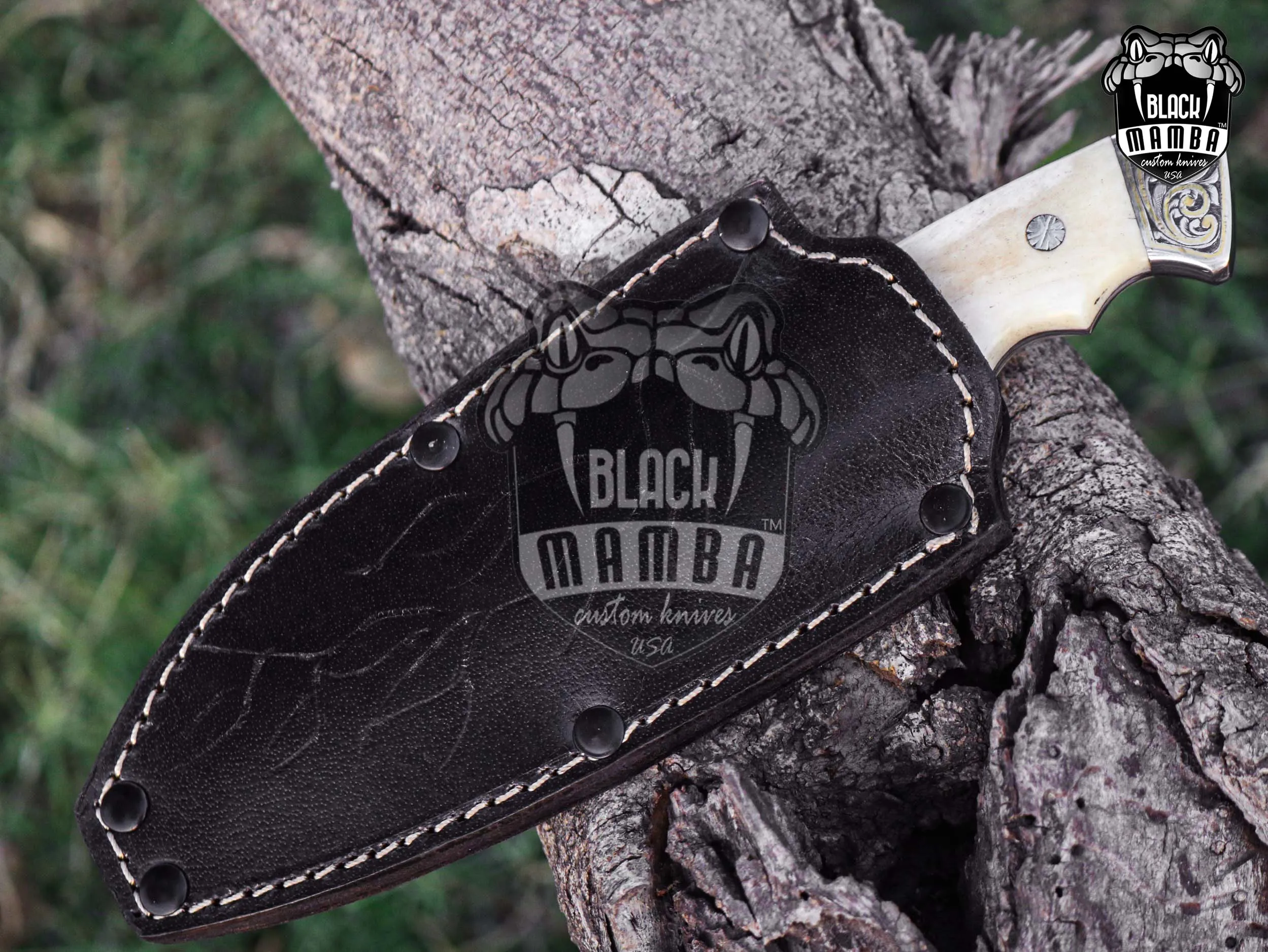 Bmk-UL-23 Koala Knife Luxury Handmade Stainless Steel Hunting Knife 3.5 Inches Blade Made in USA - view 2