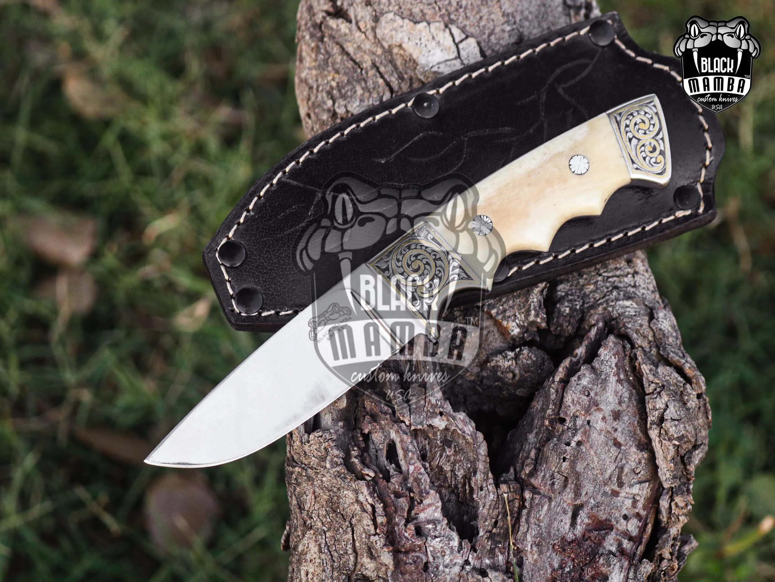 Bmk-UL-23 Koala Knife Luxury Handmade Stainless Steel Hunting Knife 3.5 Inches Blade Made in USA - view 11