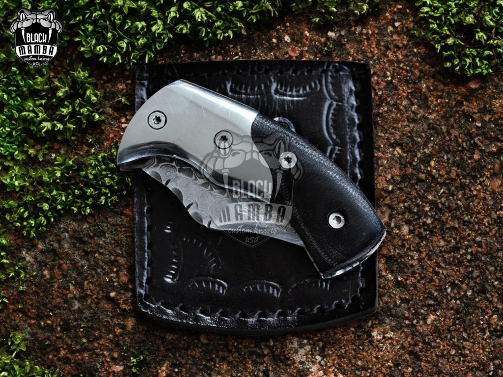 Bmk-VG 16 3" inches Closed Damascus Pocket Knife Damascus Hunting folding knife groomsmen gift USA made - Image 2