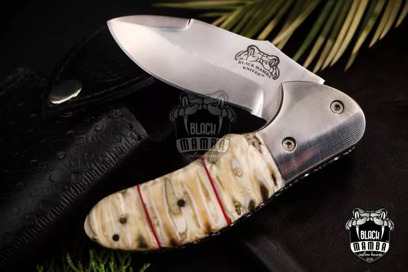 BLACK MAMBA KNIVES Bmk-451 4 Inches Closed Blade Knife VG10 Stainless Steel Folding Knife, Pocket Knife G10 Handle USA Made