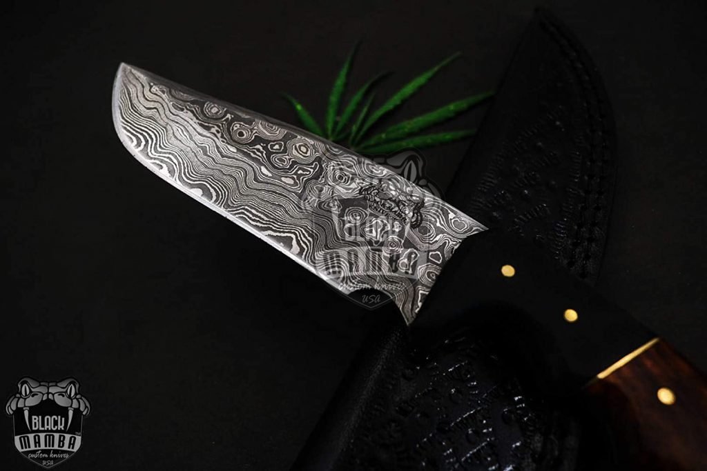 Bmk-157 Coral Snake Damascus Knife 10 Inches Long 5 Inches Blade 13 Ounce Damascus Hunting Fixed Blade Knife Damascus Hand Made World Class Knives\ - Image 3