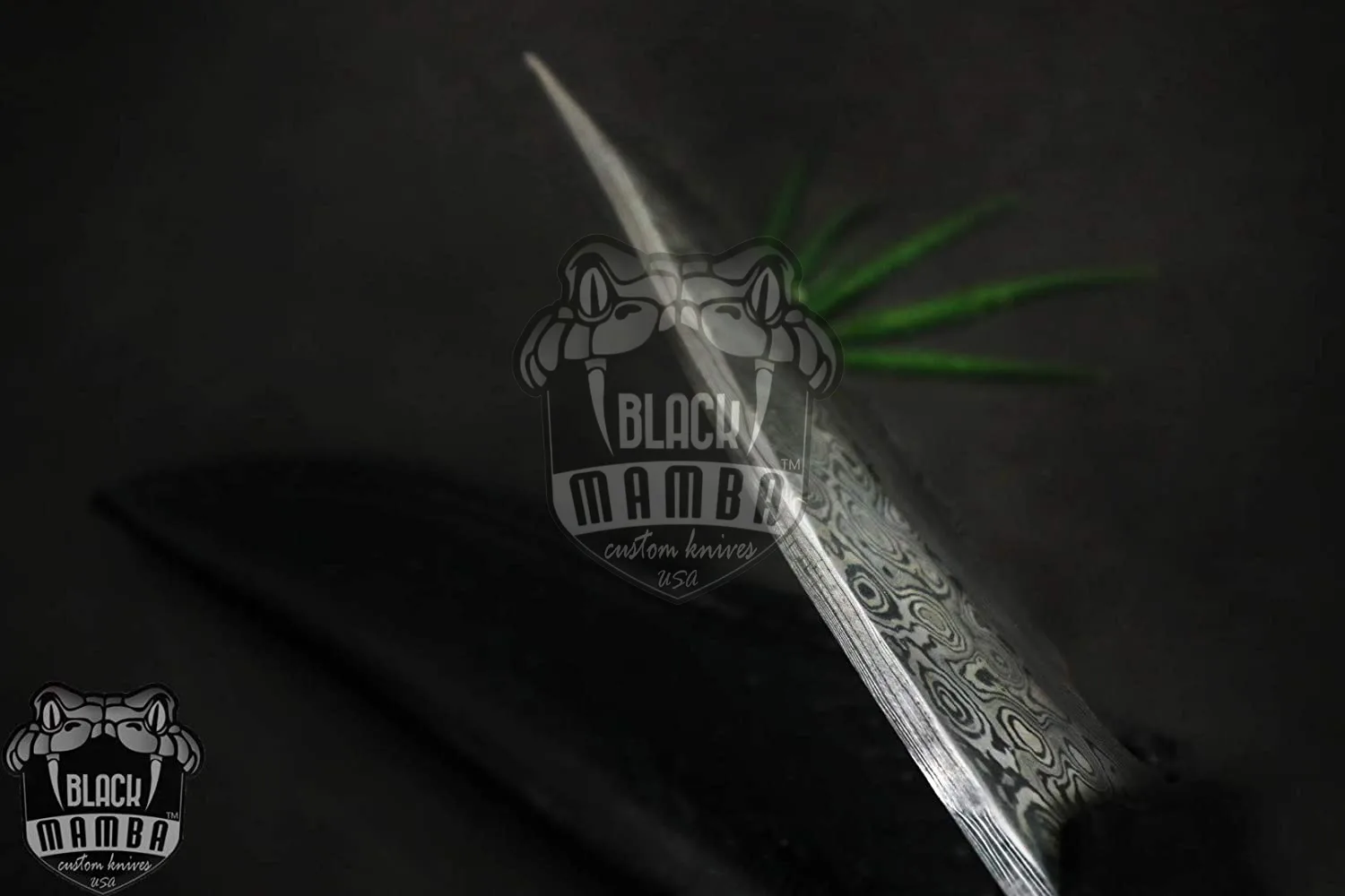 Coral Snake - Damascus Bowie Knife, 10″ Overall - view 4