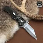 Pocket - Damascus Folding Pocket Knife, 8.5″ Overall, Micarta Handle