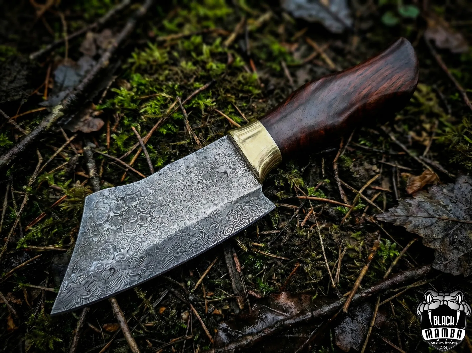Bao Bao – Damascus Cleaver, 11″ Overall, Wood Handle - view 7