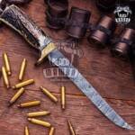 Black Mamba Knives Bmk-719 chef knife Antler Kitchen knife Fillet Stag knife Damascus chef knife USA Made