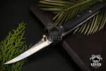 Signature - Damascus Folding Pocket Knife, 9″ Overall, Micarta Handle | BMK-VG15