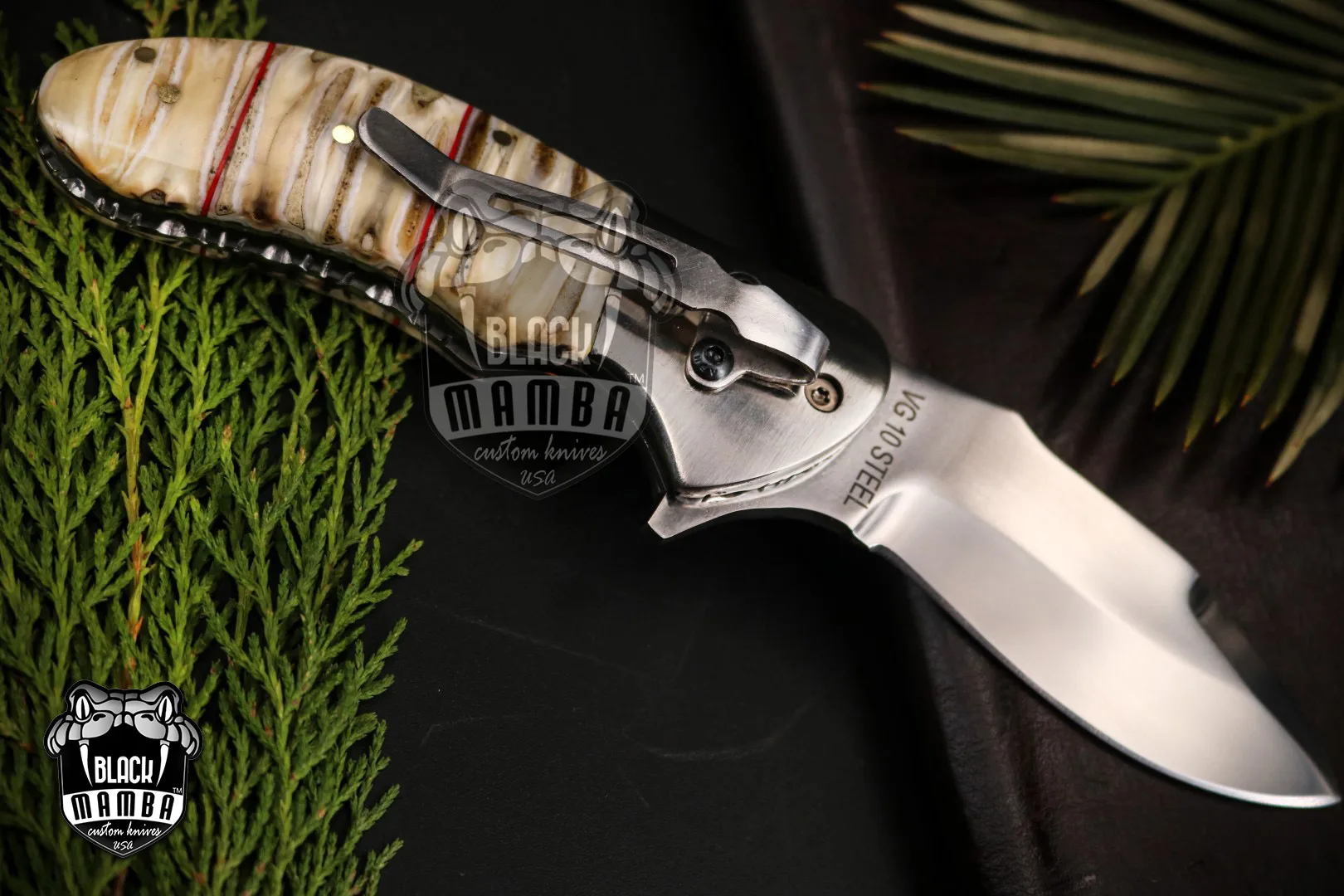 Signature - Damascus Folding Pocket Knife, 7″ Overall - view 6