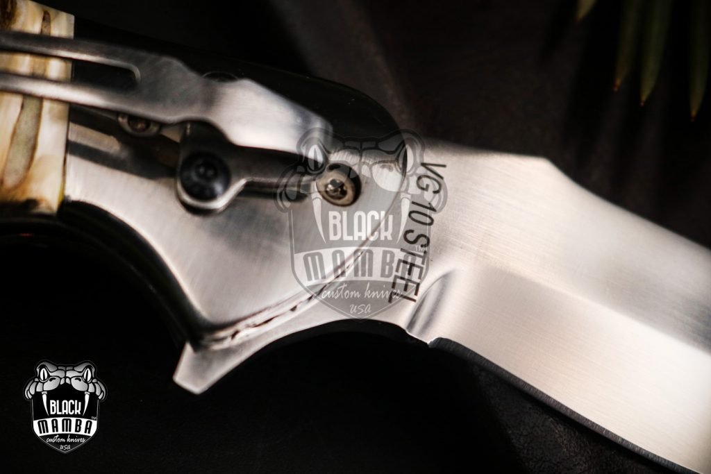 BLACK MAMBA KNIVES Bmk-451 4 Inches Closed Blade Knife VG10 Stainless Steel Folding Knife, Pocket Knife G10 Handle USA Made - Image 8