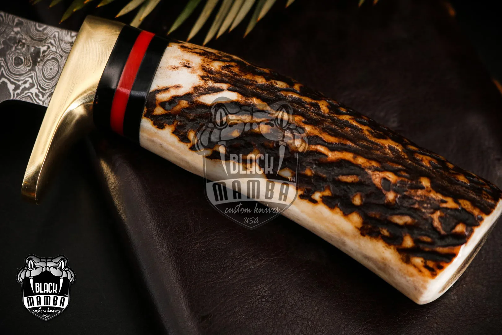Banded Flying Snake - Damascus Hunting Knife, 12″ Overall - view 4