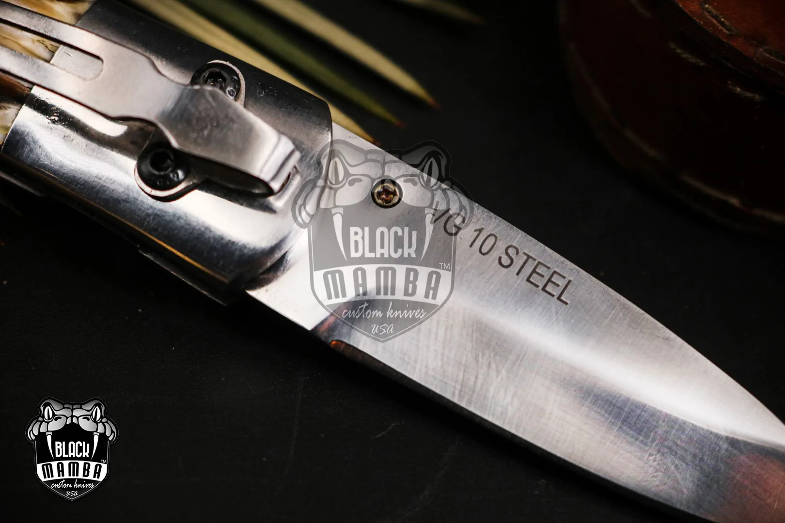 Mammoth - Damascus Folding Pocket Knife, 7″ Overall - view 4