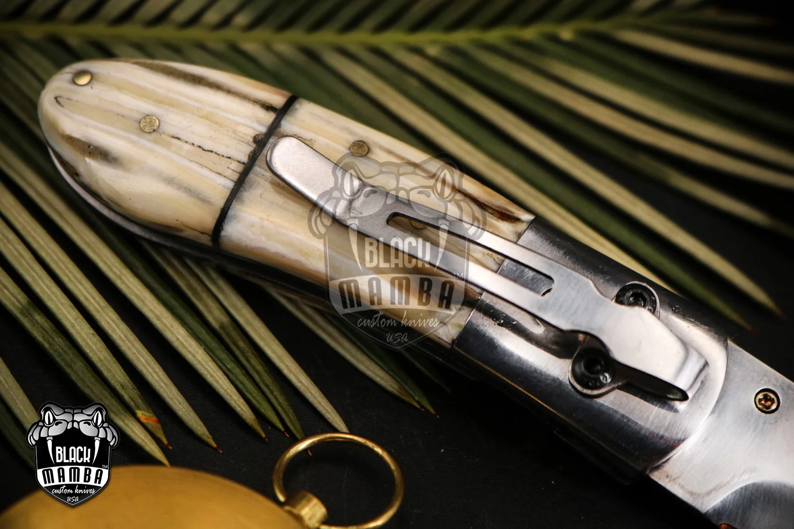 Mammoth - Damascus Folding Pocket Knife, 7″ Overall - view 5