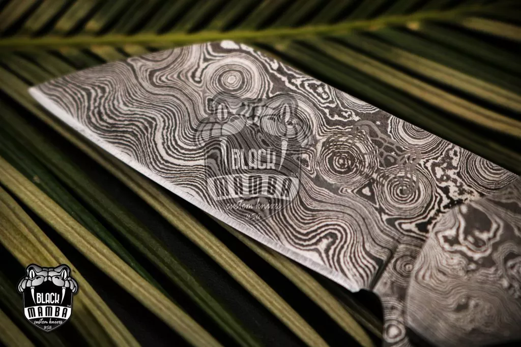BLACK MAMBA KNIVES Bmk-448 sheep foot blade Damascus pocket knife folding knife Groomsmen gift USA Made - Image 3