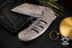 BLACK MAMBA KNIVES Bmk-448 sheep foot blade Damascus pocket knife folding knife Groomsmen gift USA Made