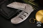 Sheep Foot Blade Pocket - Damascus Folding Pocket Knife, 6″ Overall