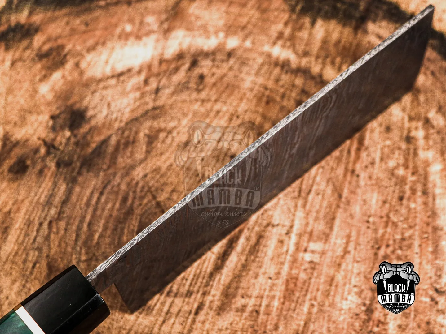 Black Panther Damascus Chef Cleaver Blade Knife World Class Knives | BMK-709-DS - view 4