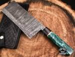 Bmk-709-DS Black Panther Damascus Chef Cleaver Blade Knife World Class Knives
