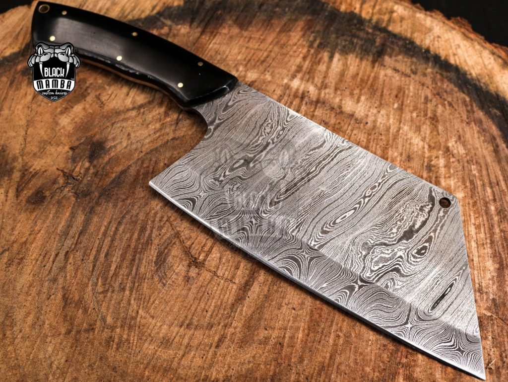 Bmk-708-DS Black Panther Damascus Chef Cleaver Blade Knife World Class Knives - Image 6