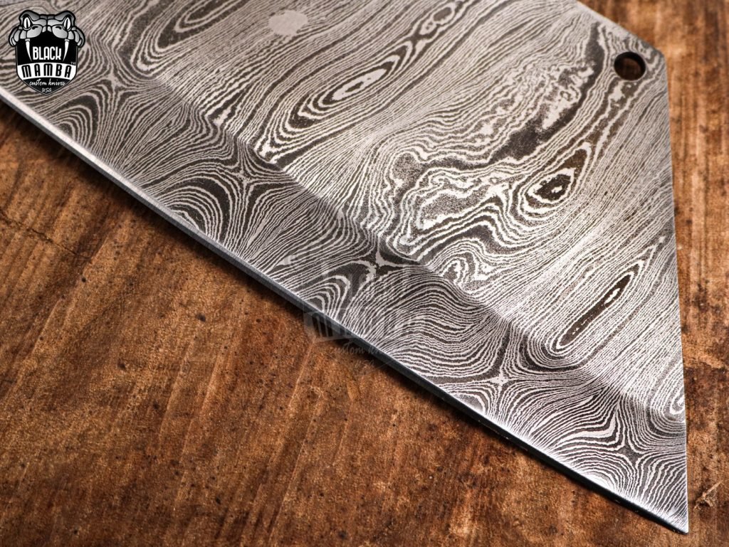 Bmk-708-DS Black Panther Damascus Chef Cleaver Blade Knife World Class Knives - Image 7
