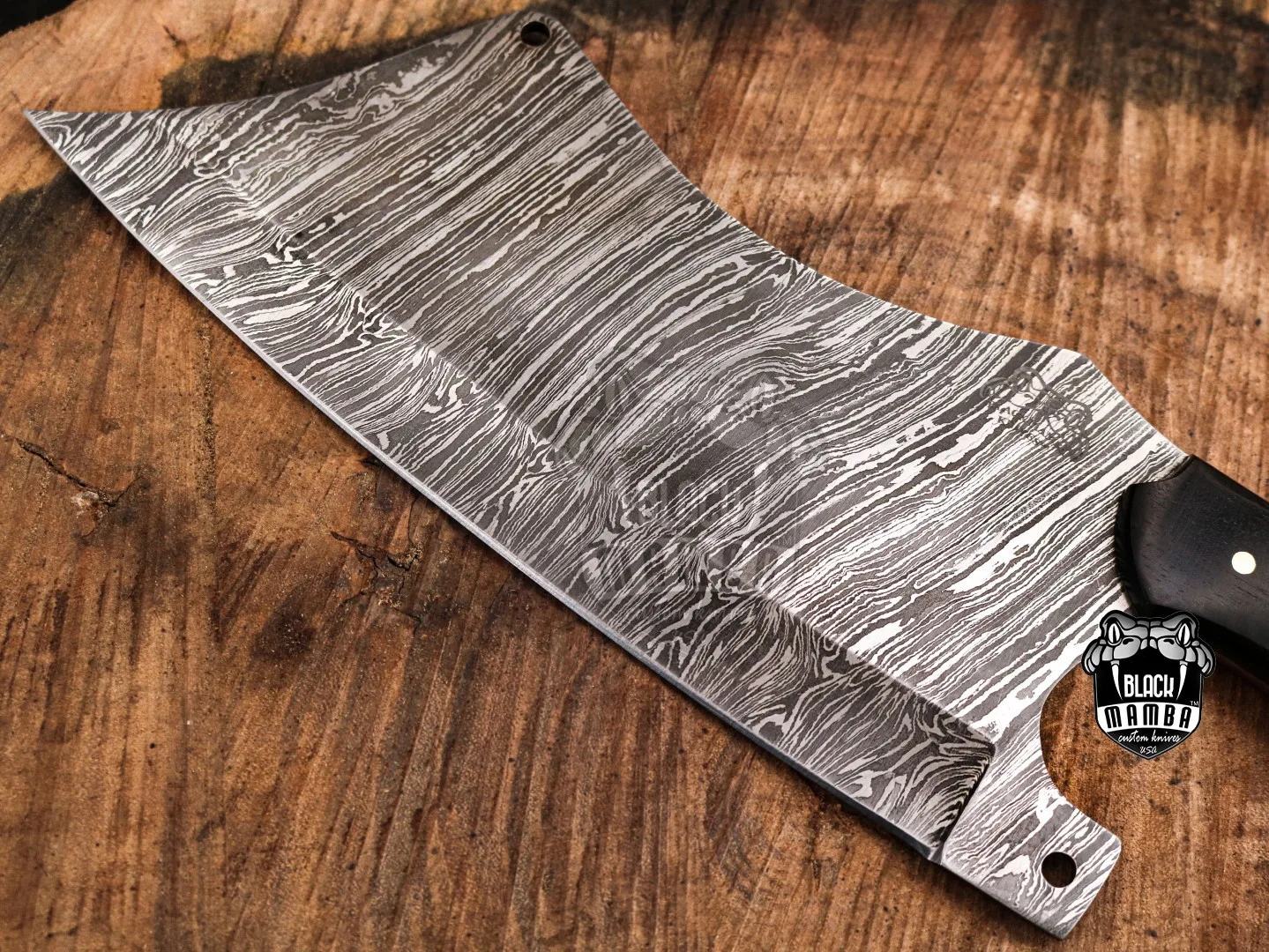 Damascus Blade Cleaver, 14.9″ Overall - view 3