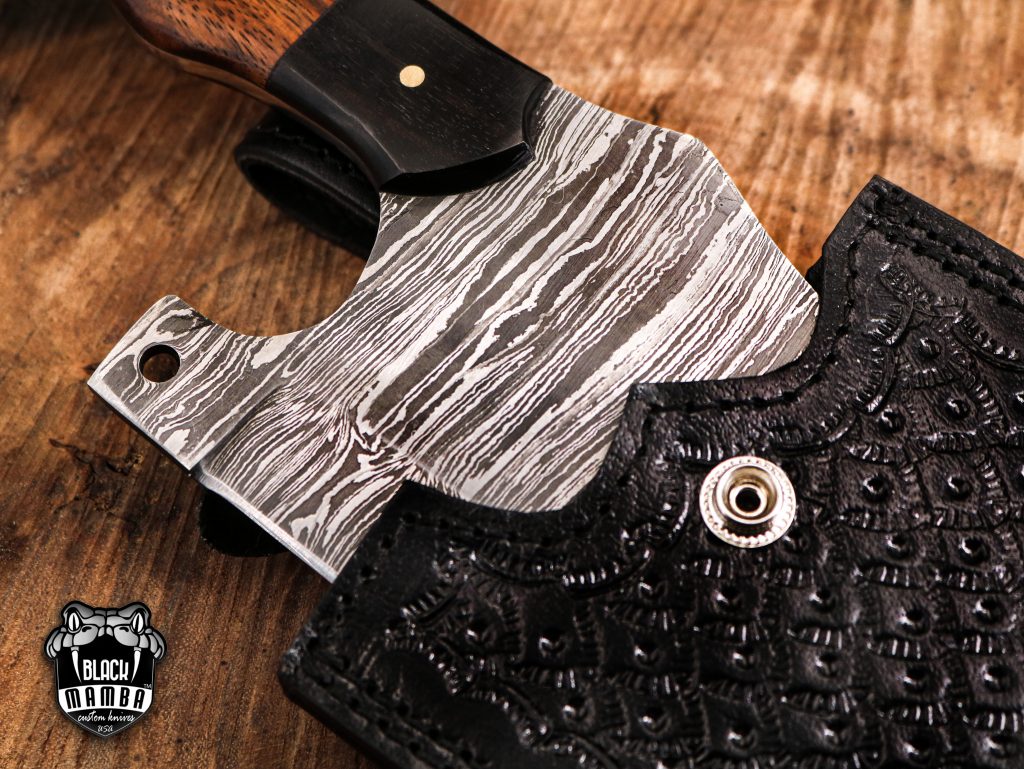 Bmk-714_Damascus Blade Cleaver Knife 14.5 Inches Long 9 Inches Blade 18 Ounce Super Steel VG Chef Cleaver Blade Knife Hand Made World Class Black Mamba Knives - Image 8