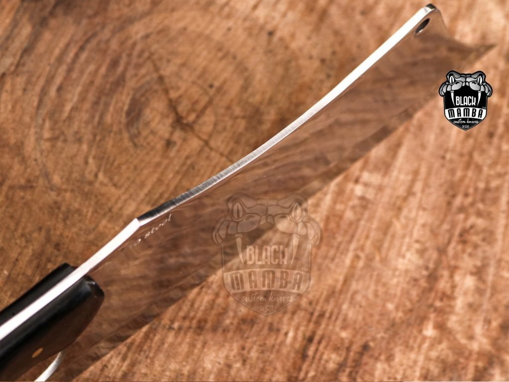 Bmk-718_VG Mirror Shine Blade Cleaver Knife 14.5 Inches Long 9 Inches Blade 18 Ounce Super Steel VG Chef Cleaver Blade Knife Hand Made World Class Black Mamba Knives - Image 7