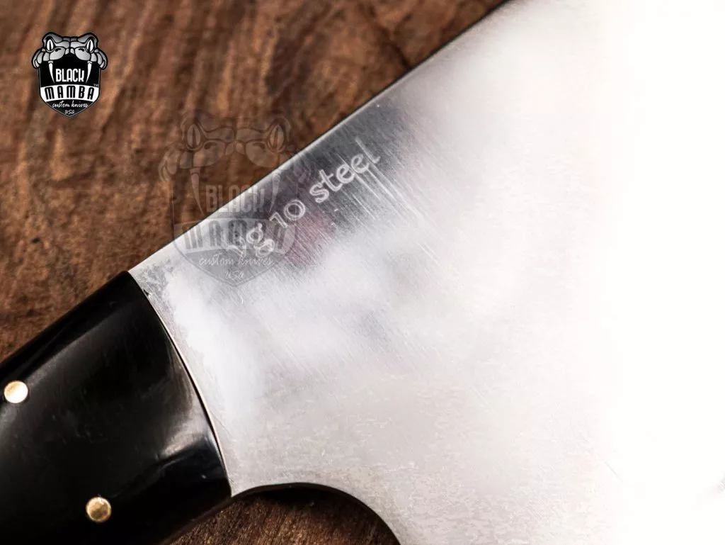 Bmk-710-VG African Buffalo Mirror Shine Blade Cleaver Knife 13 Inches Long 8 Inches Blade 17 Ounce Super Steel VG Chef Cleaver Blade Knife Hand Made World Class Black Mamba Knives - Image 6