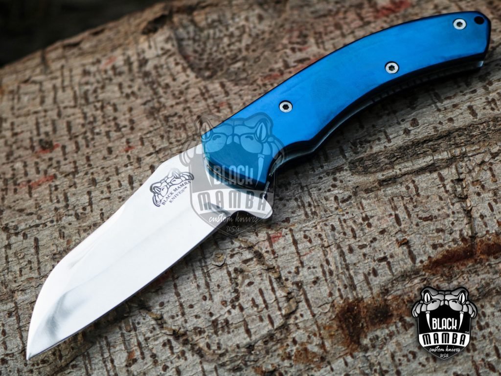 Bmk-VG12 5" Closed 4"Blade Pocket Knife Hunting Knife Titanium handle - Image 2