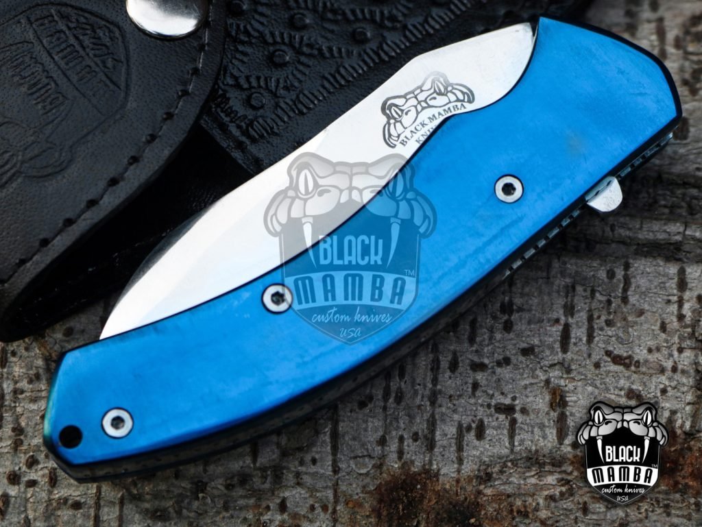 Bmk-VG12 5" Closed 4"Blade Pocket Knife Hunting Knife Titanium handle - Image 9