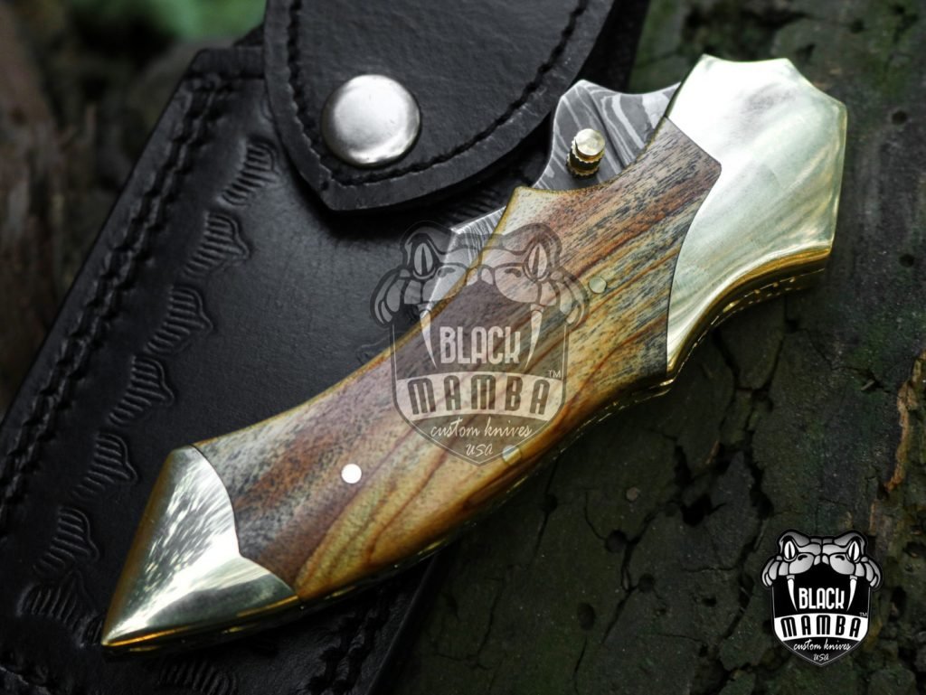 Bmk-439 Peshkabz 9" Long 4" Blade 7.7 Ounce Damascus Pocket Knife Handmade Damascus Pocket Folding Knife with Leather Cover Hand Made World Class Knives - Image 11