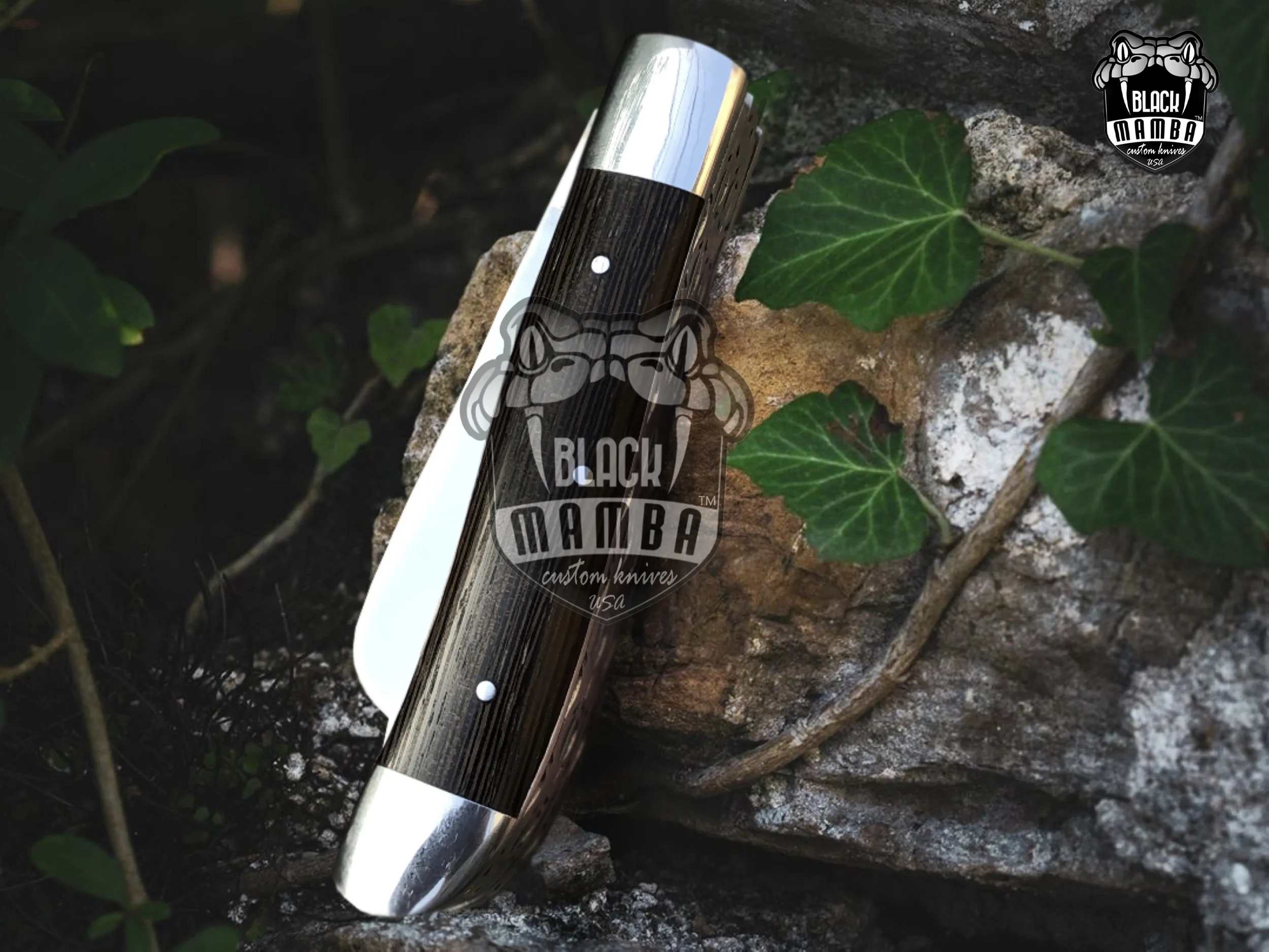 Tri Fold – Multi-Blade Damascus Pocket Knife, 12″ Overall - view 4