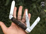Tri Fold Pocket - Multi-Blade Damascus Pocket Knife, 12″ Overall