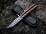 Damascus Balisong Butterfly Knife Hunting Blade Beautiful Engraved Copper Handle Original Traditional Filipino Butterfly Batanga Knife USA Made | BMK-2012